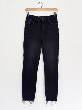Good American Good Waist Crop Skinny Jeans Black - Size 4 / 27